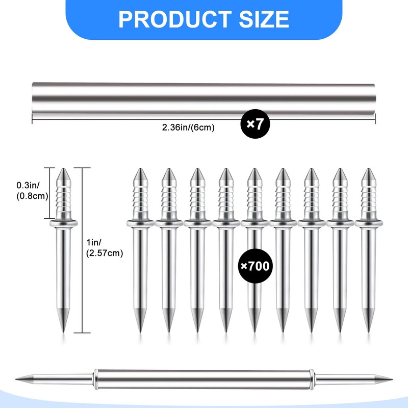 Double-Headed Nails, 700 Pieces, Seamless Nail with Double-Headed Skirting Thread,