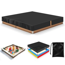 Muyohix Sandpit Cover 160 x 160 x 20 cm, Sandpit Cover, Waterproof, Cover Sandpit 420D Oxford Anti-UV, Tarpaulin Sandpit with Bag, Tarpaulin with Drawstring for Sandpit, Garden