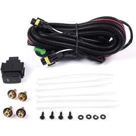 ALLGOOD Fog Lights w/Bulbs, Compatible with Nissan Maxima 2009 2010 2011 2012 2013 2014, Front Bumper Fog Lamps w/Wiring Harness,Halogen Clear Lens 1Pair