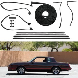 munirater 9PCS Roof Rail Window Door Trunk Seal Weatherstripping Kit Replacement for 1981-1988 Monte Carlo SS