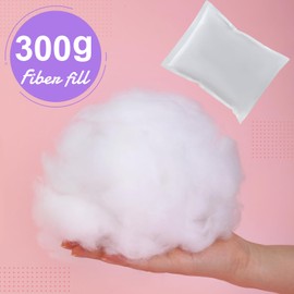 luokefe 300g/10.5oz Poly Filling Stuffing, Polyester Stuffing for Crochet, Soft Fiberfill Stuffing for Plush Stuffing, Pillow Cushion Filler Stuffing DIY Home Craft