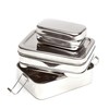 Ecolunchbox Three-in-One Stainless Steel Two Level Bento Box With Snack