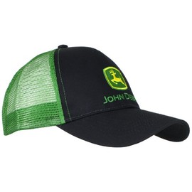 John Deere Embroidered Logo Mesh Back Baseball Hat - One-Size - Men's - Black