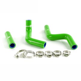 Silicone Radiator Coolant Hose Kit Clamps Compatible For Kawasaki KX 85 KX85 2001-2012 Green