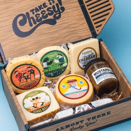 Cheese Bros. World's Cheesiest Dad Father's Day Gift Box | Wisconsin Made | Includes Italian Fratello, Gouda, Aged Cheddar, Classic Mustard and Artisan Salami | Great Food Gifting Idea!…