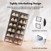 Foluck 15 Pack Clear Plastic Stackable Shoe Organizer for Closet