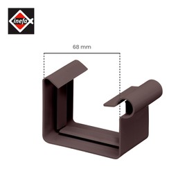 INEFA Gutter Connector Box Gutter PVC NW68 / 68 mm Dark Brown Connector for Gutter Plastic Gutter Accessories Made in Germany