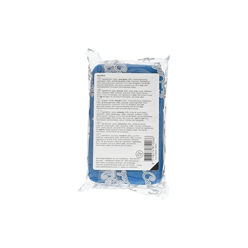 FunCakes Almond-containing sugar mass aqua blue, pack of 1 (1