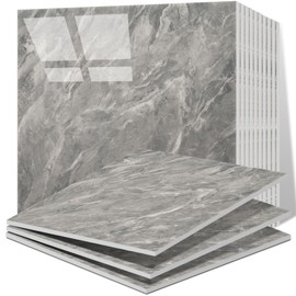 Vieshful 20pcs Peel and Stick Backsplash Tile，12"x12" Self Adhesive Marble Tile for Wall, PVC Waterproof Shower Wall Panels, Back Splash Stick on Tiles for Kitchen Bathroom Living Room, Not Real Tile