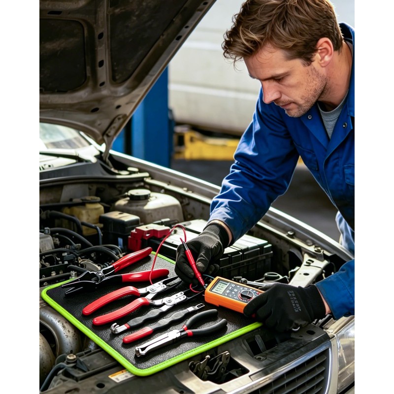 Magnetic Tool Mat & Holder | 12.8"x9.8" Flexible Magnetic Tray