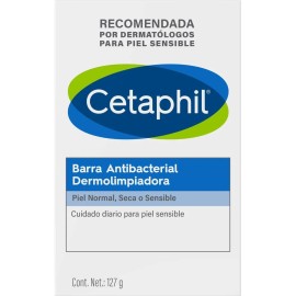 Barra Antibacterial Dermolimpiadora Cetaphil Contenido 127g