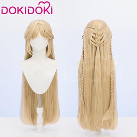 KIRA KIRA Cartethyia Wig Game Wuthering Waves Cartethyia 100cm Long Curly Blonde Hair Cosplay Wig for Women Men