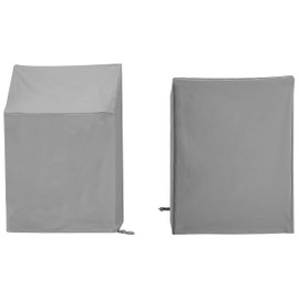 Crosley Furniture Patio Furniture Covers, Waterproof 2-Piece Outdoor Chair Cover Set for Dining Chairs, Gray