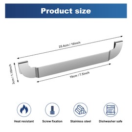 tonhui Griddle Spatula Holder, 10 Inch Stainless Steel Barbecue Tool Hold Rack, Outdoor Picnic Griddle Accessories for Blackstone, Royal Gourmet and Other Flat Top Griddle