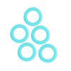 5pcs Baby Soft Silicone Teething Ring Toy Infant Safe Elastic
