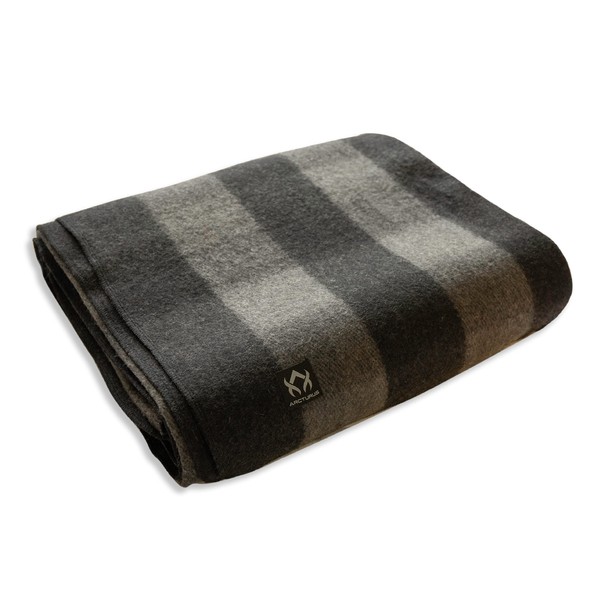 Arcturus Backwoods Wool Blanket - 4.5lbs, Warm, Heavy, Washable, Large