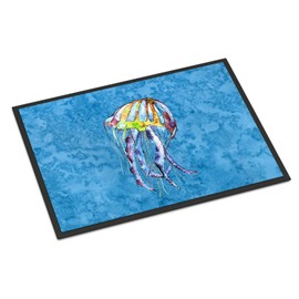 Caroline's Treasures 8682JMAT Jellyfish Door Mat, Indoor Rug or Outdoor Welcome Mat 24x36 Doormat, 24H X 36W, Multicolor