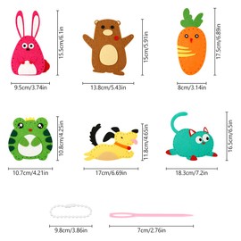 Lotsdonxia Kids Sewing Kit – Children DIY Craft Set Fun & Creative Crafting Educational Sewing Kit for Family Activities and Learning