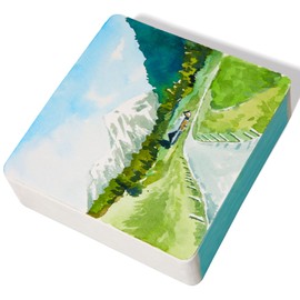 Lightwish 60 Sheets Mini Watercolor Sketchbook 4.7 * 4.7'' Cold Press 300gsm/140lb, Travel Size Portable Tearable Square Painting Notebook, Square Watercolor Sketch Book Art Paper Sketchbook