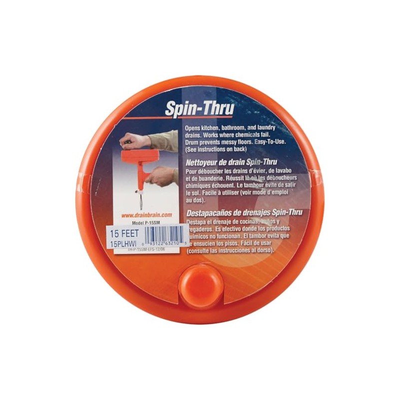 GEN WIRE SPRING CO 15PLHWI Spin Through Drain Auger