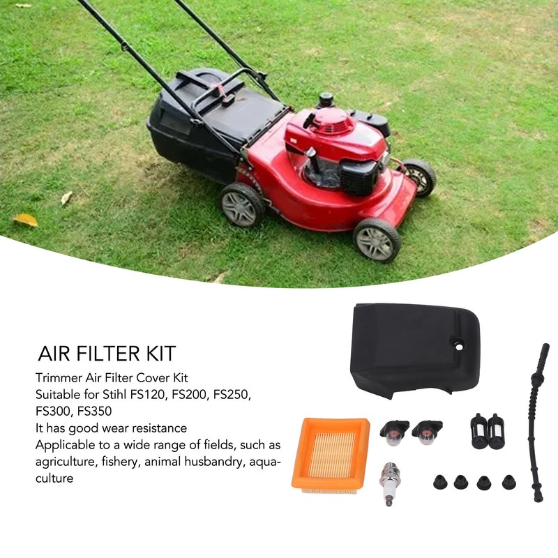 Trimmer Air Filter Cover Kit ABS Rubber Good Wear Resistance
