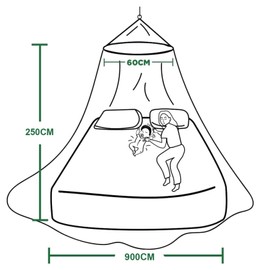 Mosquito Net, Mosquito Net Travel, Premium Mosquito Net with Hooks, Mosquito Net Bed Canopy Hanging, Mosquito Net Double Beds, for Garden, Camping, Home