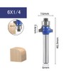 CSOOM Pro 4 Pcs Round Bit Square Face Router Bit