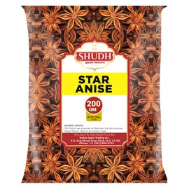 STAR ANISE WHOLE 200 gm (7 oz) | Seeds Pods ~ All Natural | Vegan | Gluten Friendly | NON-GMO | Whole Chinese Anise Star Pods Sun Dried Spice, Anis Estrella/Badian Khatai/ Illicium Verum, Widely Used for Baking, Cooking, and Tea.