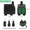 BARST Submersible Water,800GPH Adjustable Pond Fountain Pump Aquarium Pump with