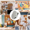 12pcs Cubicle Clips for Fabric Walls, Plastic Stainless Steel Push