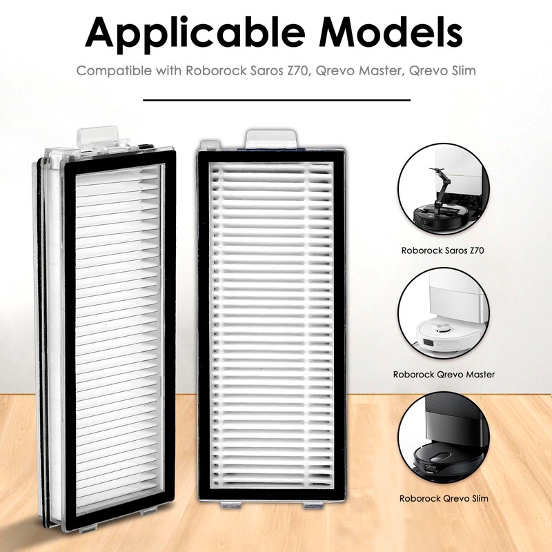 (8 Pack) Q revo Master Replacement HEPA Filters for Roborock