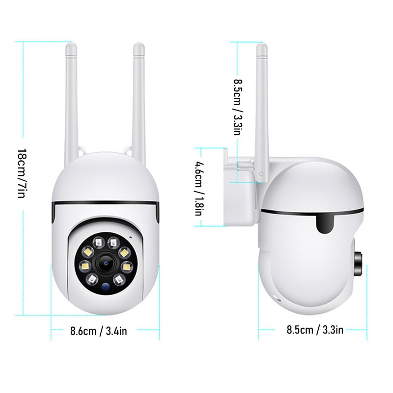 Security Camera Wireless Outdoor Surveillance 1080P HD 2MP 360 Degree