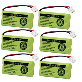 BAOBIAN BT183342 BT283342 2.4V 400mAh Ni-MH Cordless Phone Battery BT162342/BT262342 BT166342/BT266342 Compatible with VTech CS6719-2 CS6114 CS6419 CS6719 AT&T EL52300 CL80112 (6 Pack)