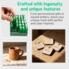 New Alphabet Stamps Set for Clay，Lowercase Letters Symbols，36Pcs Green Plastic