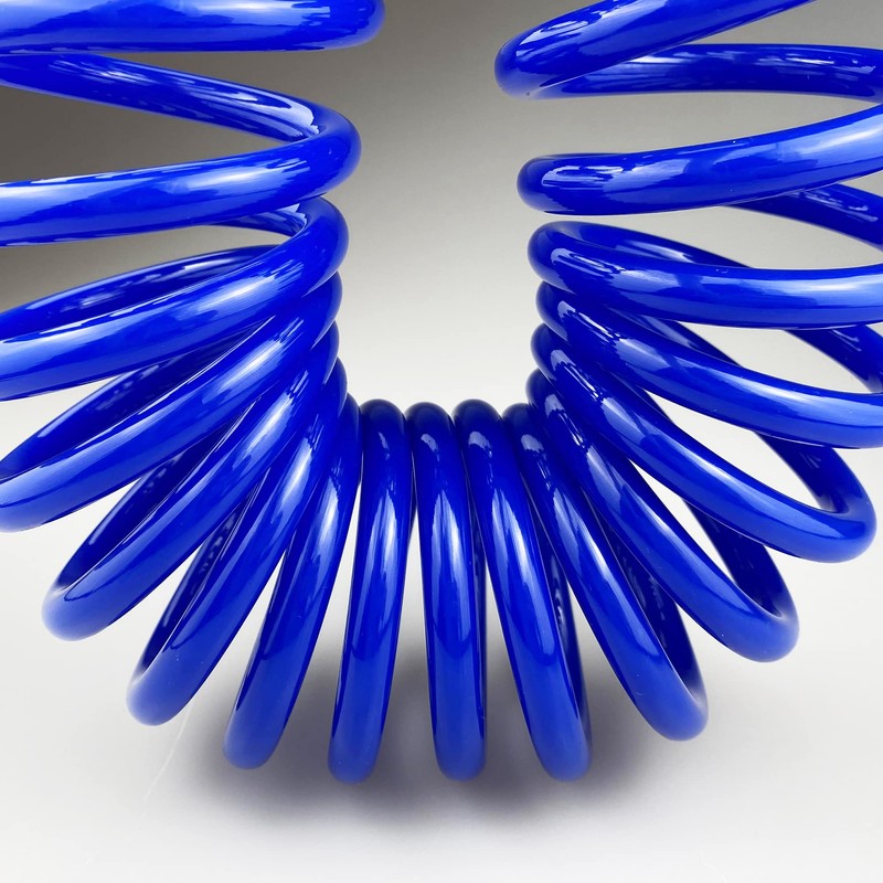 Darnassus Polyurethane Recoil Air Hose, 1/4" Inner Diameter,10 Feet Blue
