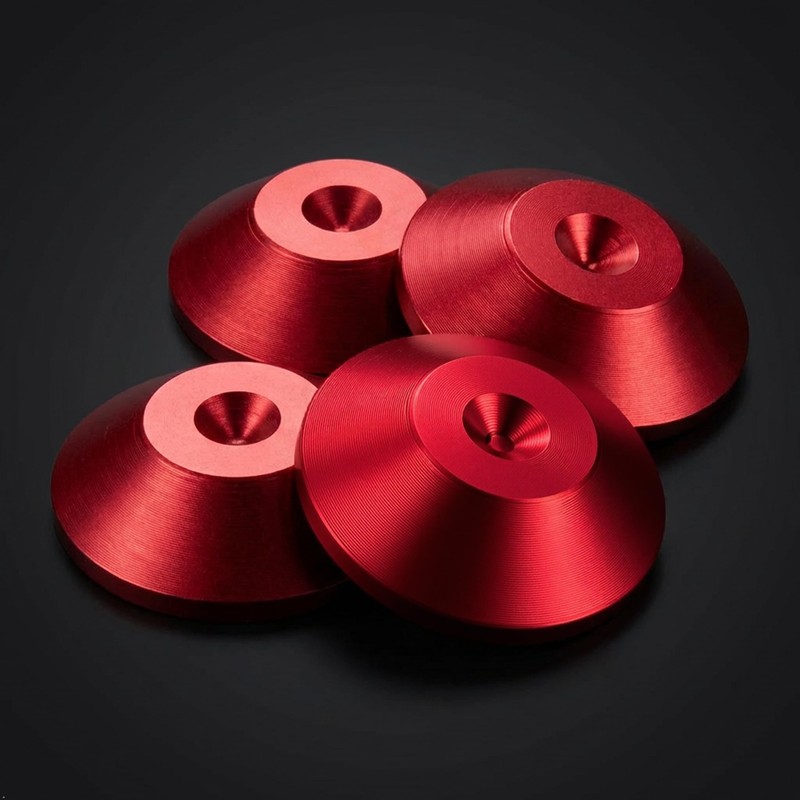 PrecisionGeek Cone Spike Pads, CNC Machined Insulation Washers for Hi-Fi