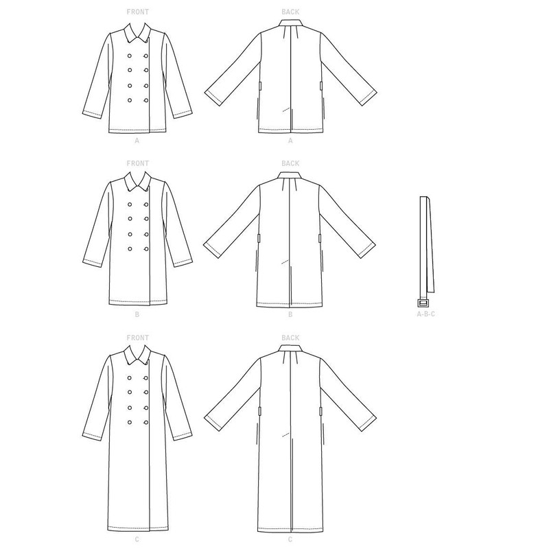 Vogue Patterns V9367Y Very Easy to Sew Unlined Double Breasted