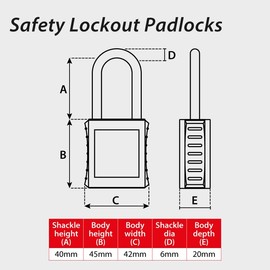 Safety Lockout Padlocks - Yellow (Each)