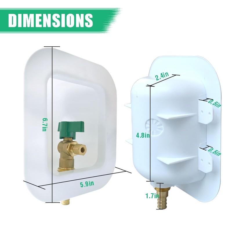 TT FLEX Ice Maker Outlet Box - 1/2 Inch Pex