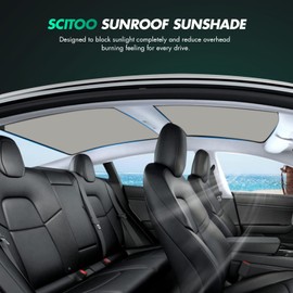SCITOO Retractable Sunroof Sunshade Shade Curtain Cover 2010-2016 for Buick Lacrosse Accessories Replacement for 22859426, UV and Heat Protection