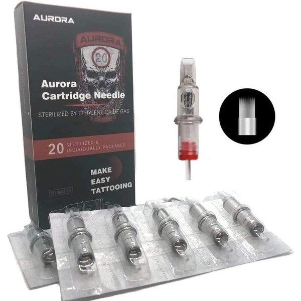 Aurora Cartridges Tattoo Needle 20pcs Magnum M1 (15M1)