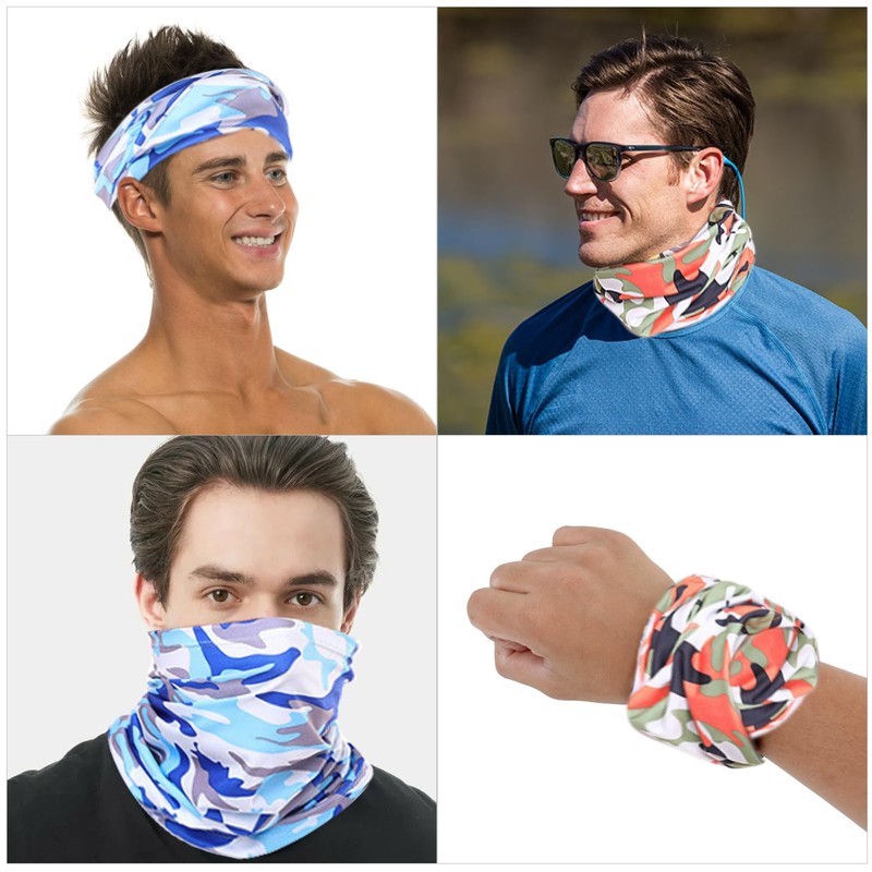 LQTSLFM Multifunktionstuch Schlauchschal, 3 Stück Multifunktionstuch,Bandana Halstuch Herren Damen,Elastisch Winddicht