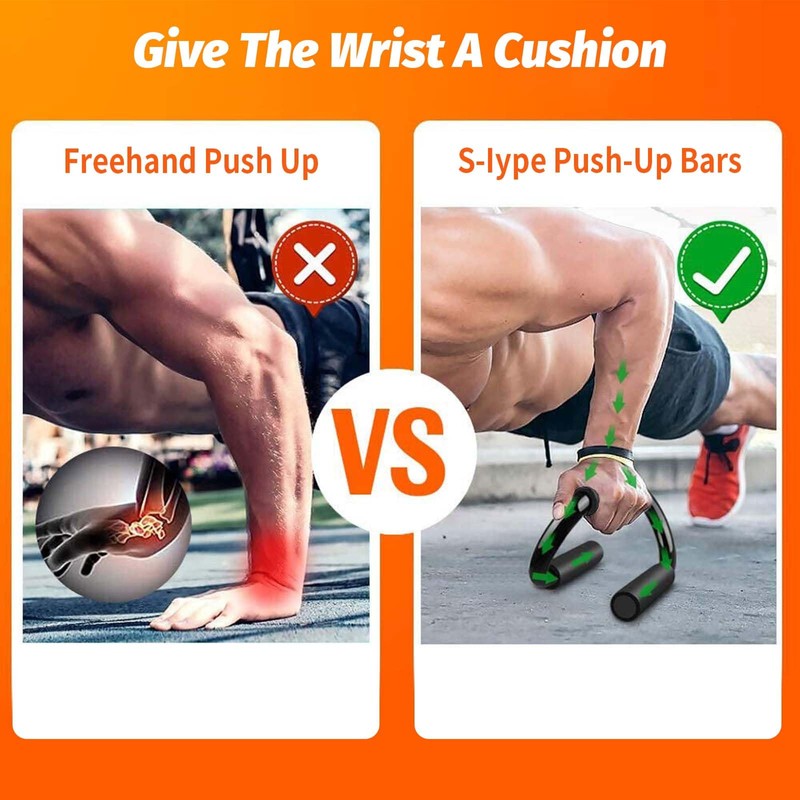 FOCUHUNTER Iron Core Athletics Push Up Bars, Strong Steel Push