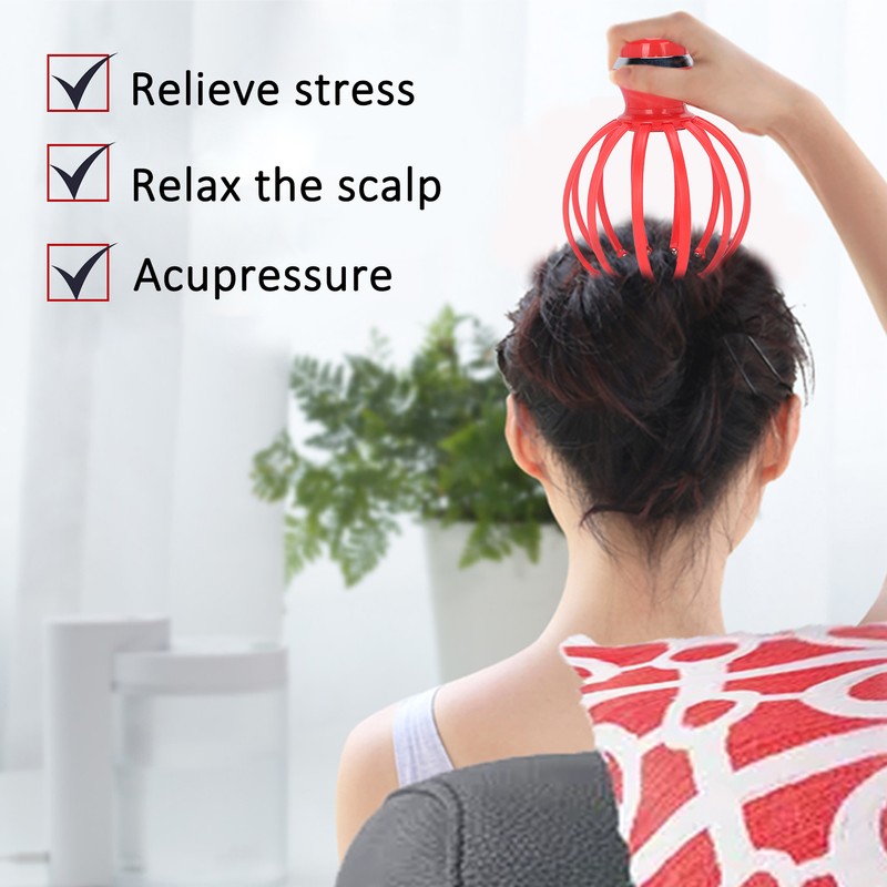 12 Claw Electric Scalp Massager Rechargeable Vibrating Head Massager Tool