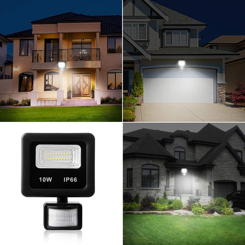 Motion Sensor Flood Light Outdoor,10W Security Light, IP66 Waterproof Outdoor