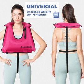 Inflatable Snorkel Vest Adults, Portable Snorkel Jacket, Buoyancy Vest for Snorkeling, Swimming, Kayaking, Boating, Safety Load Up to 220 Ibs