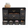 Fetcoi Apothecary Cabinet with 12 Drawers, Library Card Catalog Cabinet