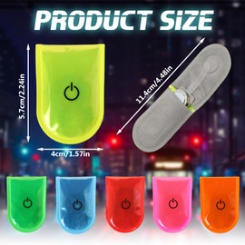 Pack of 6 LED Clip Light, School Bag Light, LED, Safety Light, Children, LED Clip Flashing Light, Reflective, Reflective Light Strip Reflector for School Bag, Backpack, Hiking, Running, Jogging