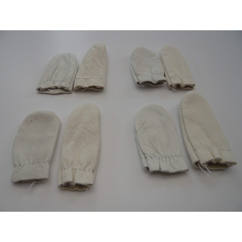 Heidifeathers 4 Pairs x Leather Finger protectors - Needle Felting