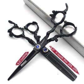 6/7/7.5/8/9 Inch Professional Hair Scissors, Hairdressing Scissors, Cutting Scissors, Dragon Head Handle (Large) (6-Inch 2 Pieces)